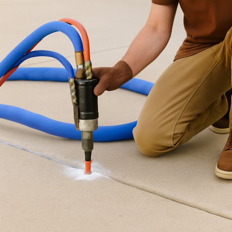Concrete Mudjacking For Sunken Patios And Steps